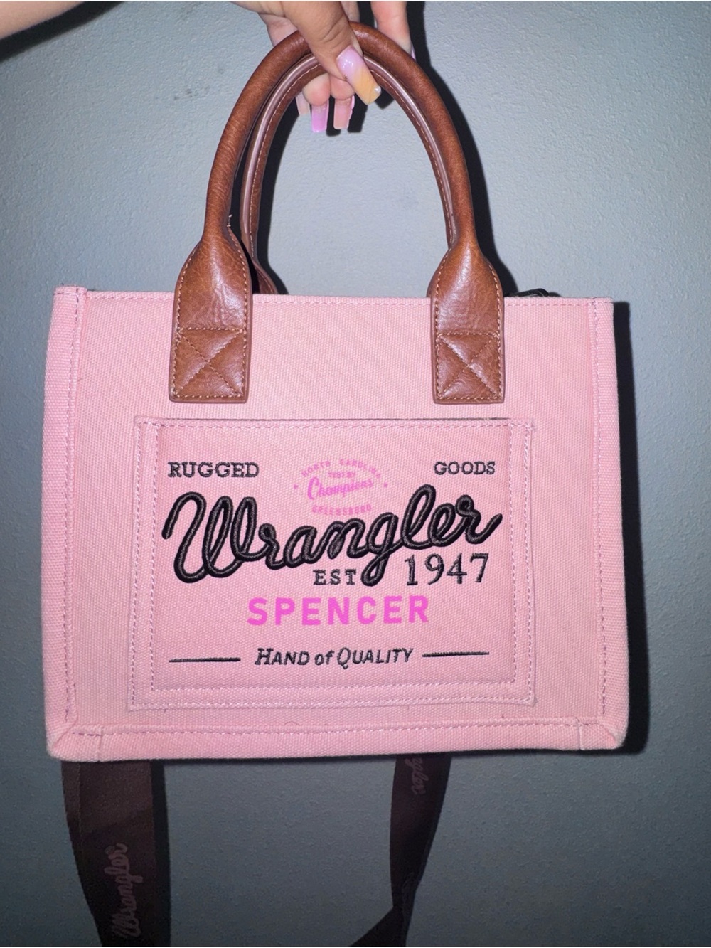 Pink Wrangler Spencer tote bag